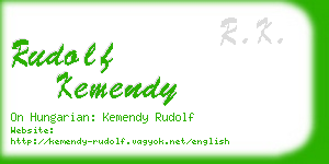 rudolf kemendy business card